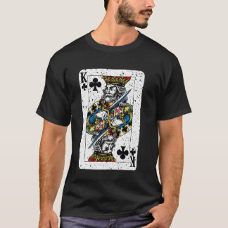 King of Clubs Deck of Playing Cards Vintage Retro T-Shirt
