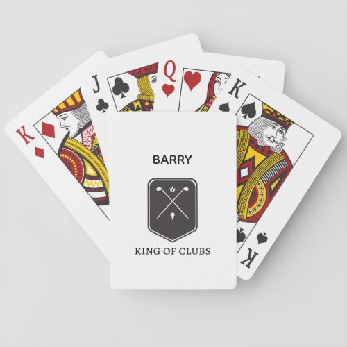 king of clubs fun cute golf playing cards