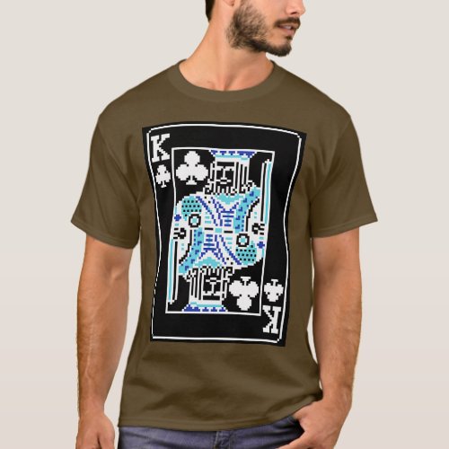 King of Clubs Pixel Art Bright Negative Mode T_Shirt