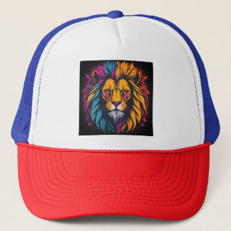 "King of Colors: Multi-Colored Alpha Lion Cap" Trucker Hat