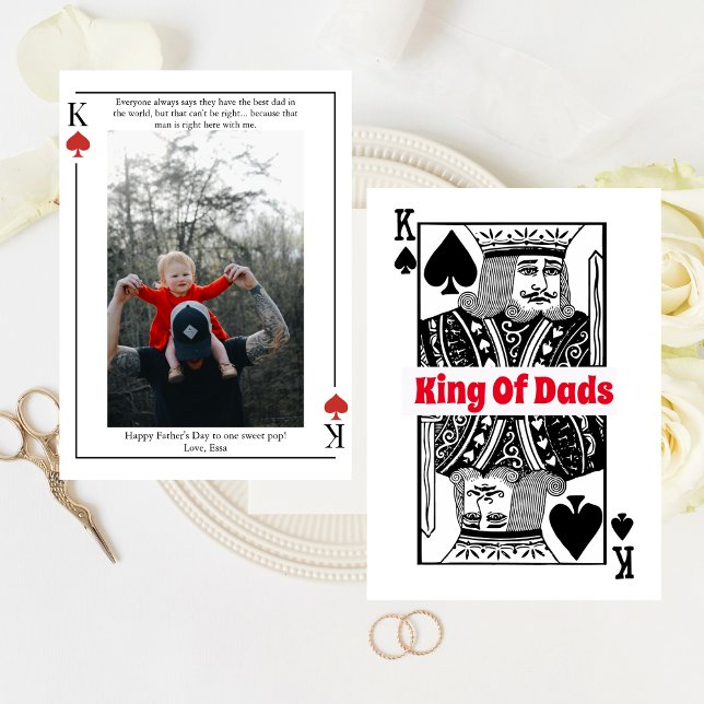King Of Dads Playing Card Happy Father's Day Card (Creator Uploaded)