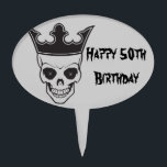 King of Death Cake Topper<br><div class="desc">Whether you just like skulls, have a Thanatos thang, or are celebrating an 'Over the Hill' birthday, this image should suit you.</div>