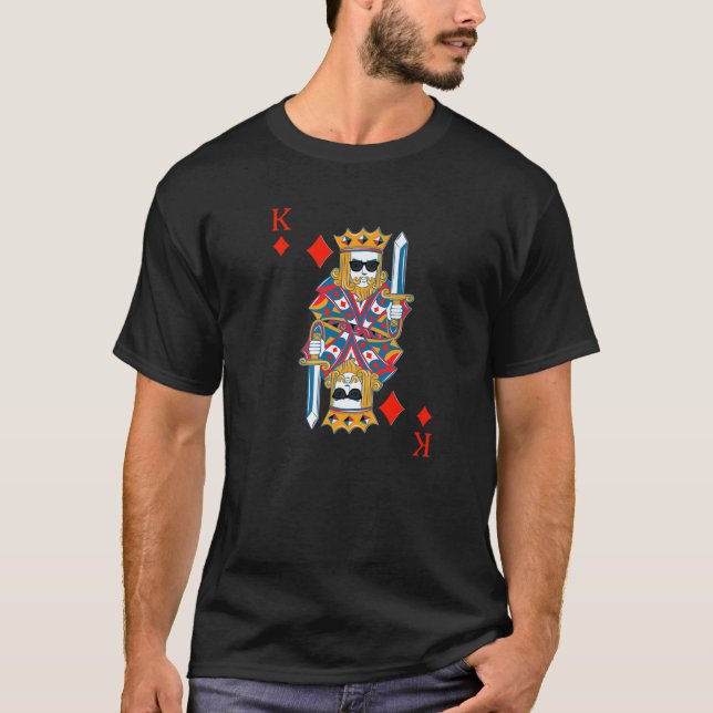 King Of Diamonds Costume Halloween Deck Of Cards T-Shirt (Front)