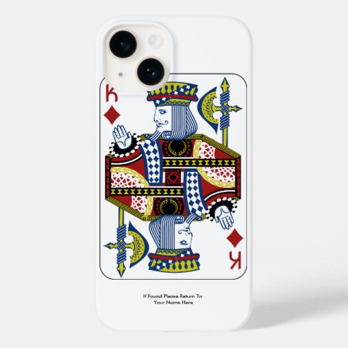 King of Diamonds Playing Card Custom Case_Mate iPhone 14 Case
