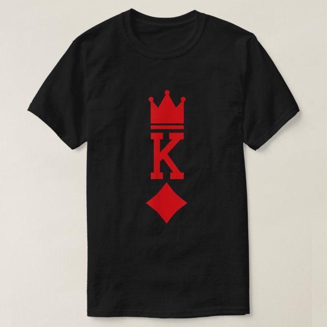 King of Diamonds Playing Card Halloween Costume  T-Shirt (Design Front)