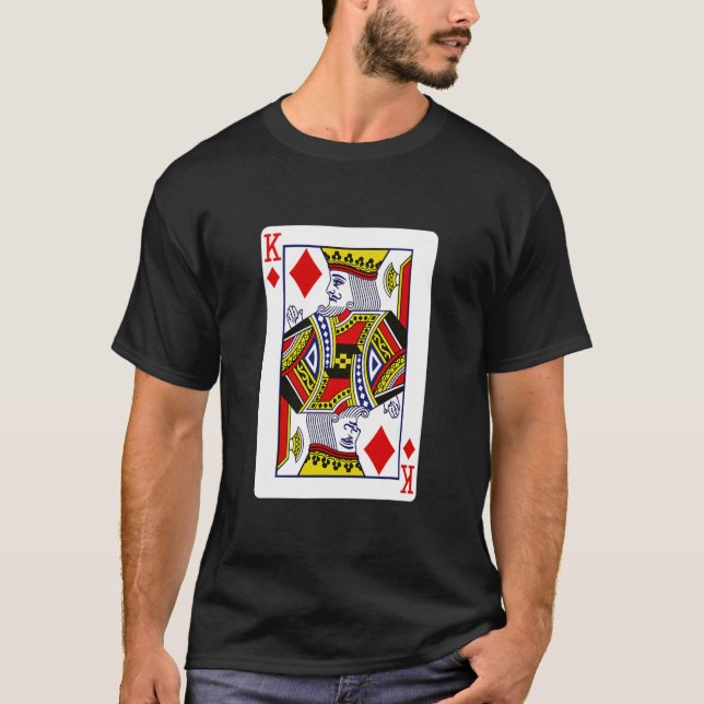 King Of Diamonds Playing Cards Halloween Costume T-Shirt (Front)
