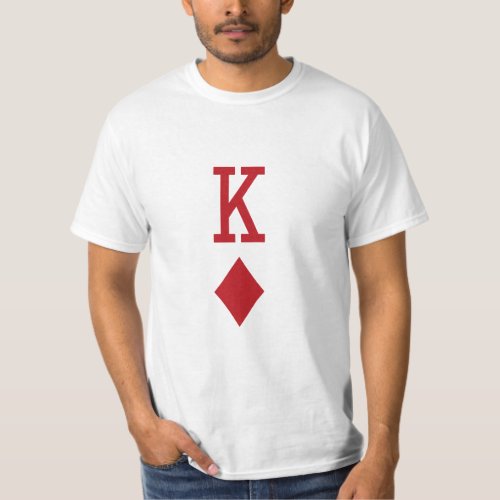King of Diamonds Red Playing Card  T_Shirt