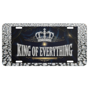King of Everything Aluminum License Plate