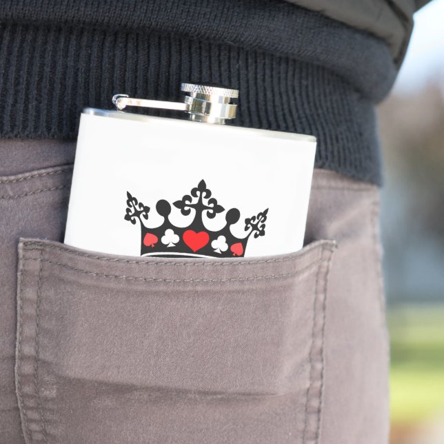 King of everything Crown Poker  Flask (In Situ)