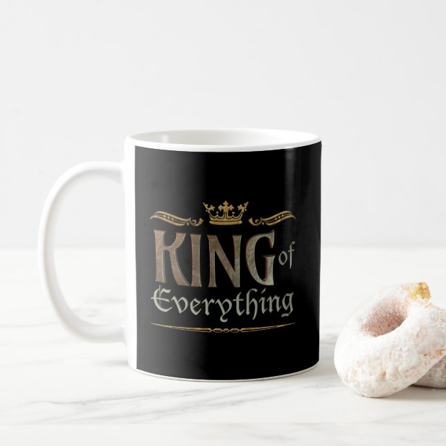 KING of Everything - Grandfather Royal Dad Father Coffee Mug (With Donut)