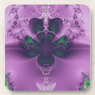 King of Four Leaf Clovers Abstract Drink Coaster