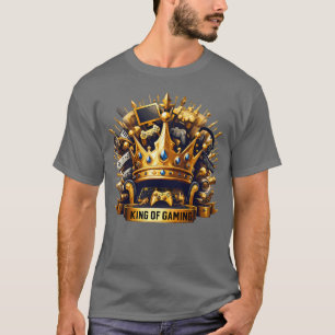 King of Gaming Royal Throne Crown Design T-Shirt