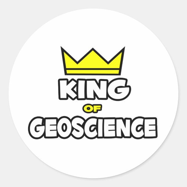 King of Geoscience Classic Round Sticker (Front)