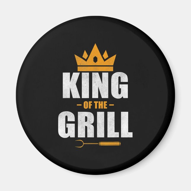 King of grill chef | grilling & bbq lovers gift magnet (Front)