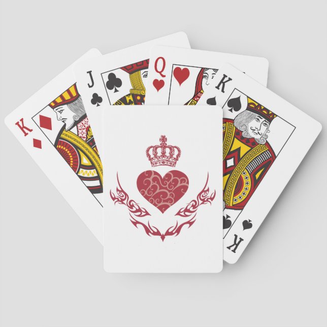King of heart poker cards (Back)