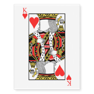 King of Hearts - Add Your Image Temporary Tattoos
