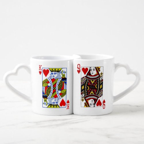 King of Hearts and Queen of Hearts Coffee Mug Set
