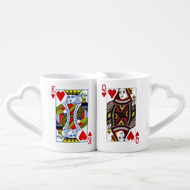 King of Hearts and Queen of Hearts Coffee Mug Set (Front Nesting)
