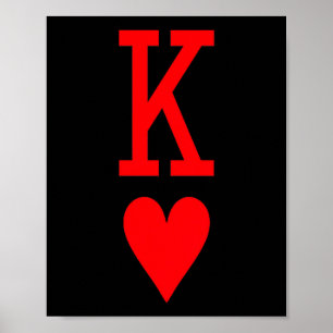 King Of Hearts And Queen Of Hearts Couples Matchin Poster