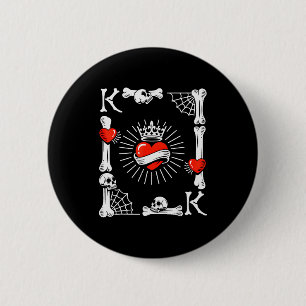 King Of Hearts Card Costume Funny Halloween King O Button