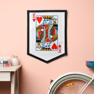 King of Hearts card Pennant