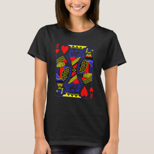 King of Hearts Costume Magic Poker Card Math Geek T-Shirt