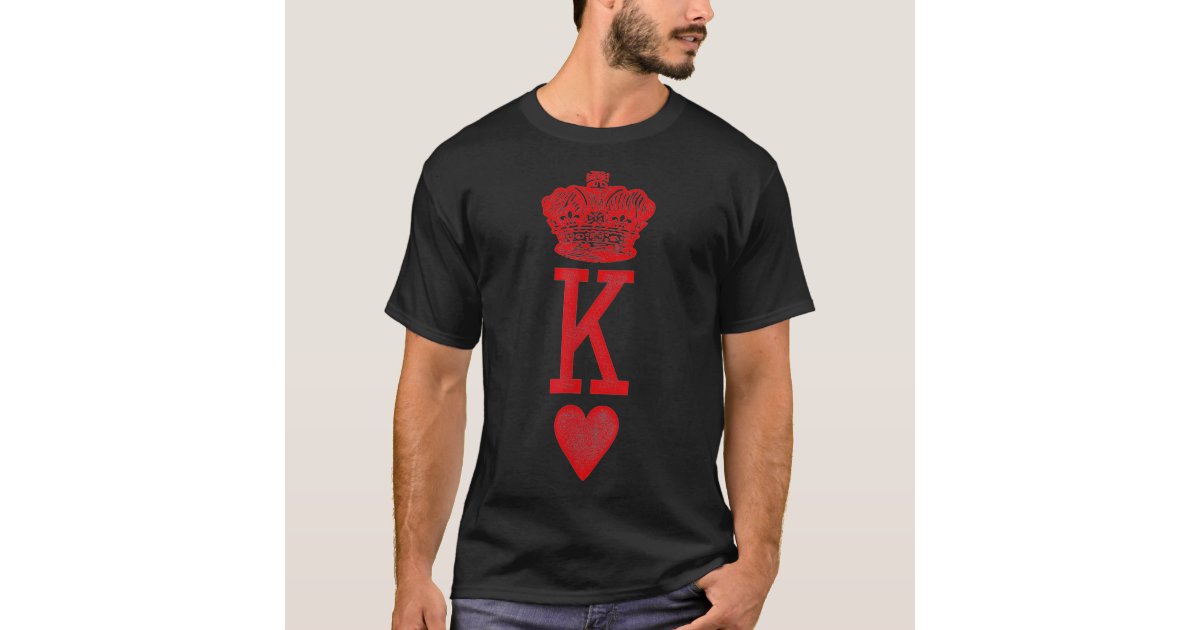 Couple T-Shirt Floral Crown King Queen Love Matching Summer Unisex