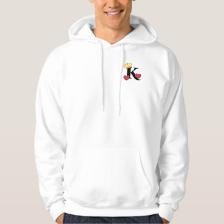 King of Hearts Crowned K Emblem Hoodie