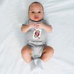 King Of Hearts Custom Name Playing Card Baby Bodysuit at Zazzle