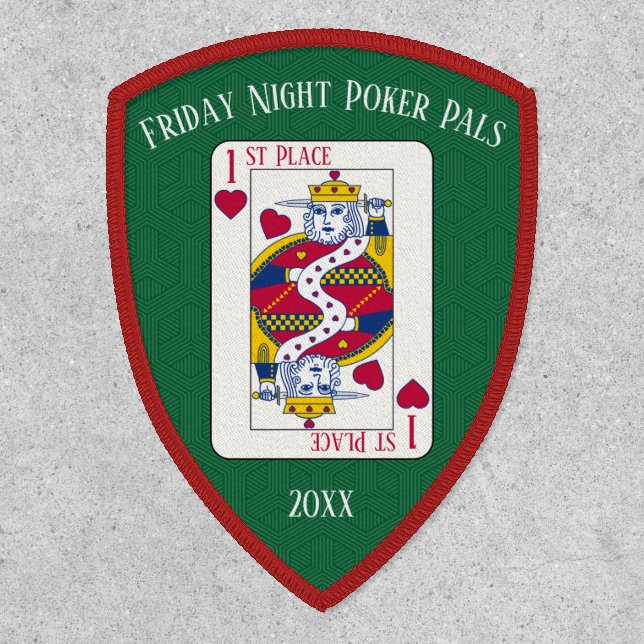 King of Hearts Custom Name Playing Card  Patch (Front)