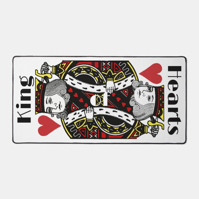King of Hearts Design Desk Mat (Front)