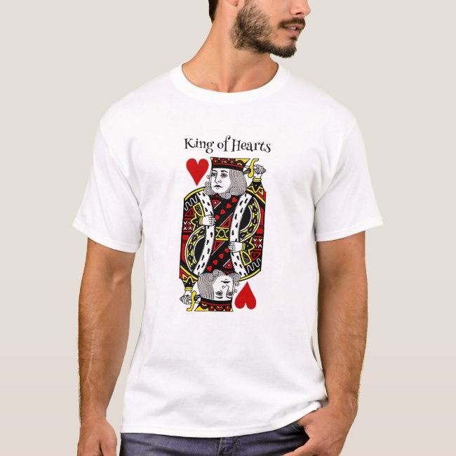King of Hearts Design Tee Shirt T-Shirt