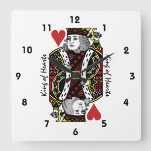 King of Hearts Design Wall Clock