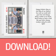 King of Hearts Father's Day Card