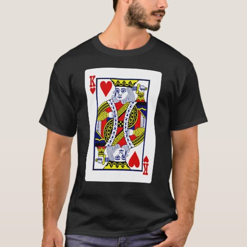 King of Hearts from traditional deck of cards T_Shirt