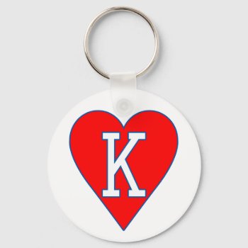 King Of Hearts Keychain by DryGoods at Zazzle