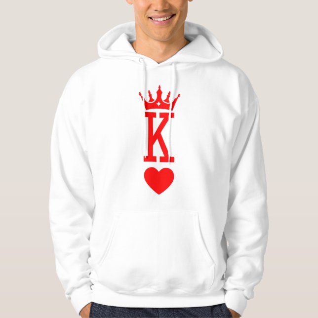 King of Hearts King Queen Couple Halloween Costume Hoodie (Front)