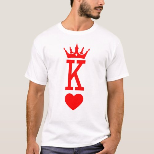 King of Hearts King Queen Couple Halloween Costume T_Shirt