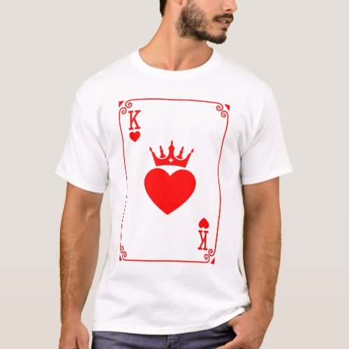 King of Hearts King Queen Couple Halloween Costume T_Shirt
