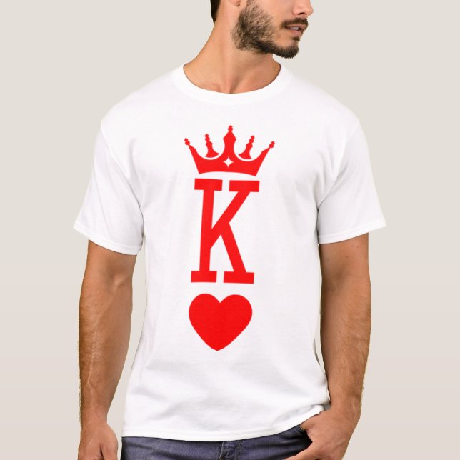 King of Hearts King Queen Couple Halloween Costume T-Shirt (Front)