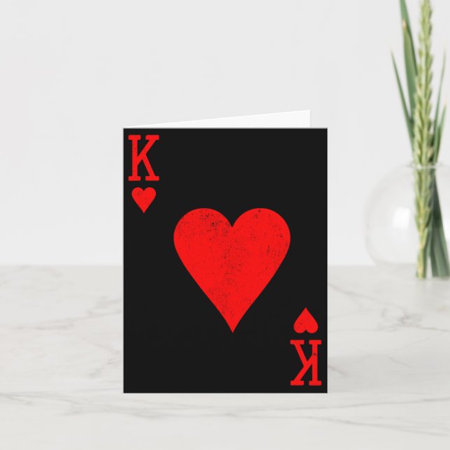 King Of Hearts Matching Couple Saint Valentine's D Card (Front)