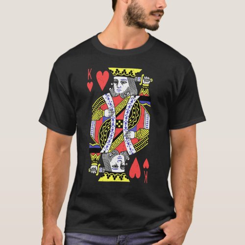 King Of Hearts Playing Card Halloween Costume Vale T-Shirt