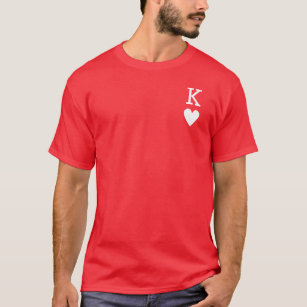 Black Heart King Queen Eyes Red Designer Premium T-Shirt