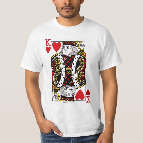 King Of Hearts Playing Card T_Shirt