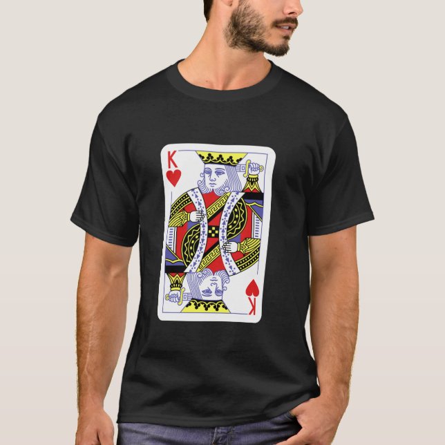 King Of Hearts Playing Cards Halloween Costume Cas T-Shirt (Front)