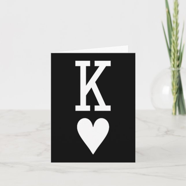 King Of Hearts Queen Of Hearts Couples Matching Me Card (Front)