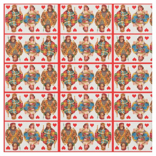 King of Hearts Queen of Hearts Jack of Hearts Fabric