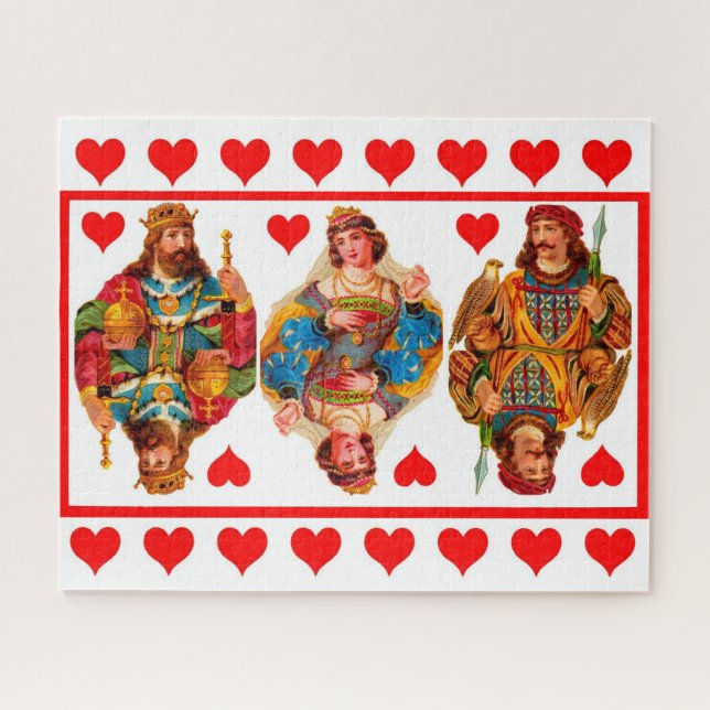 King of Hearts Queen of Hearts Jack of Hearts Jigsaw Puzzle (Horizontal)