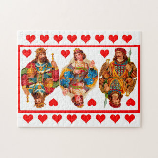 King of Hearts Queen of Hearts Jack of Hearts Jigsaw Puzzle
