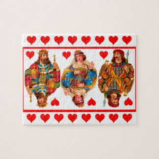 King of Hearts Queen of Hearts Jack of Hearts Jigsaw Puzzle
